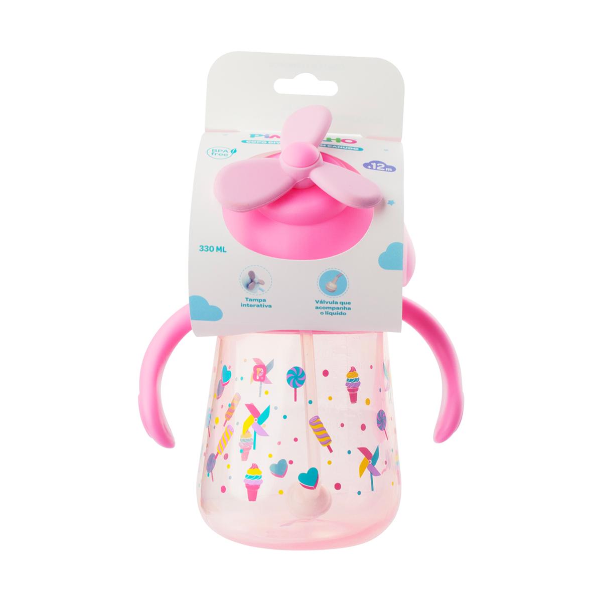 Copo Divertido Com Hélice 330ml Infantil Pimpolho
