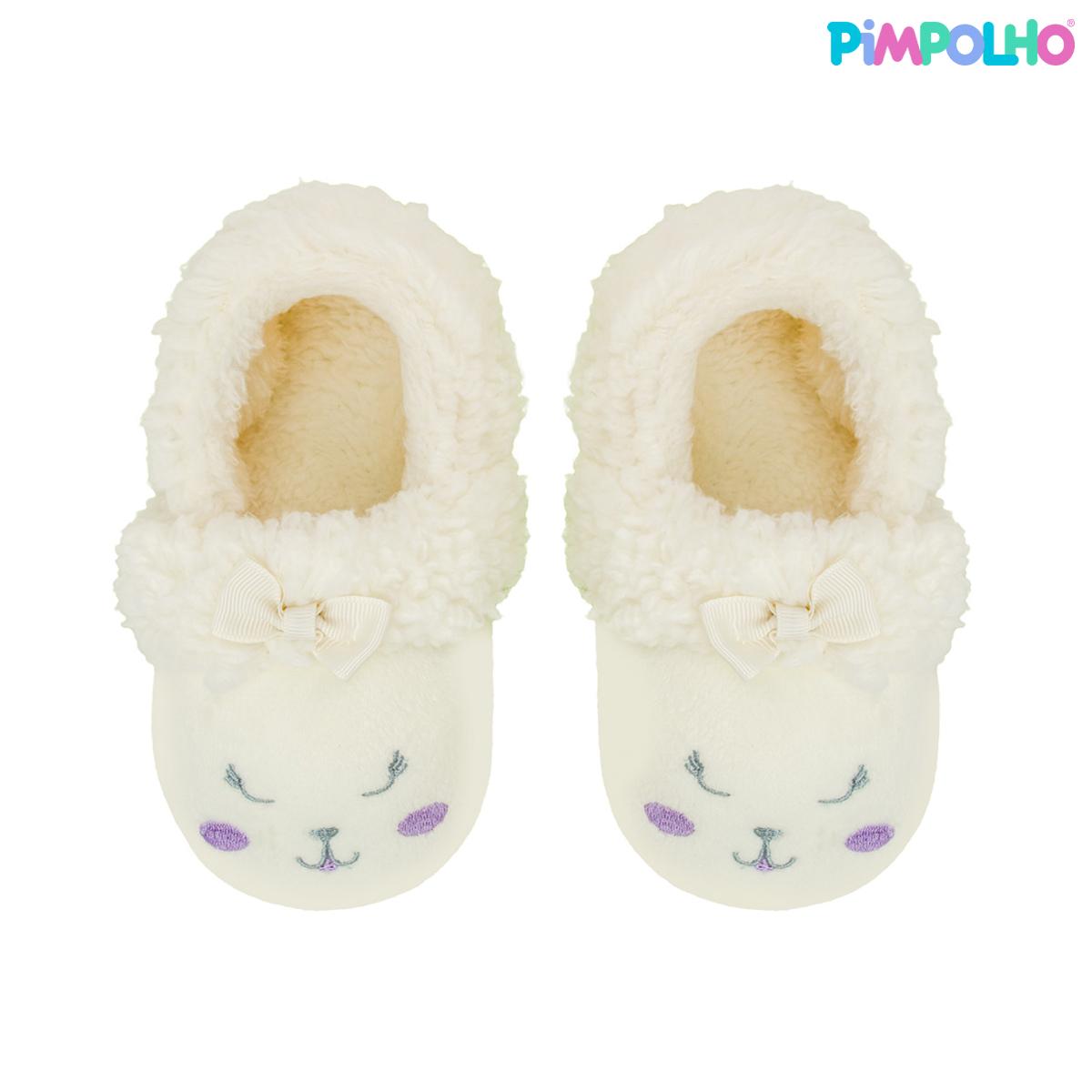 Pantufa Infantil Antiderrapante Pelúcia Ovelha Pimpolho
