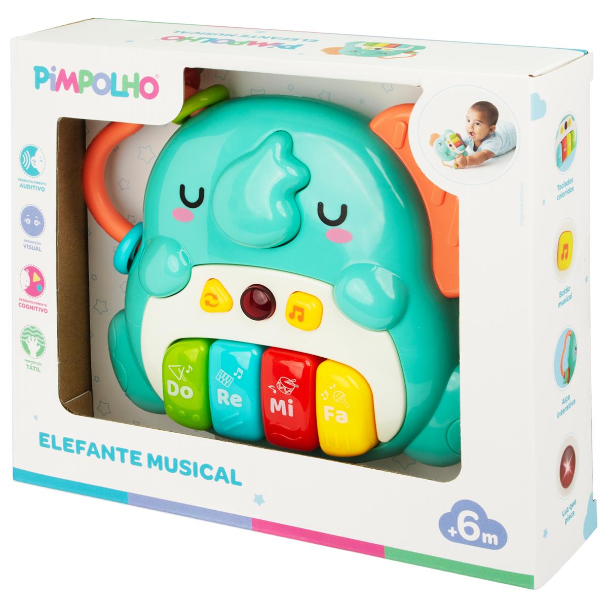 Piano Musical Elefante Infantil Pimpolho