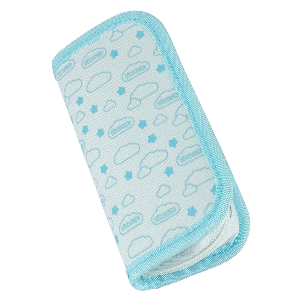 Kit Higiene Bebê 5 Peças Com Nécessaire Escova Pente Tesoura Cortador Lixa Vidro Rosa Azul Cinza Pimpolho