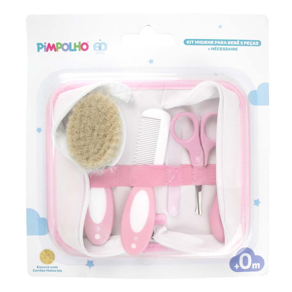 Kit Higiene Cerdas Naturais Com 5 Peças Infantil Pimpolho