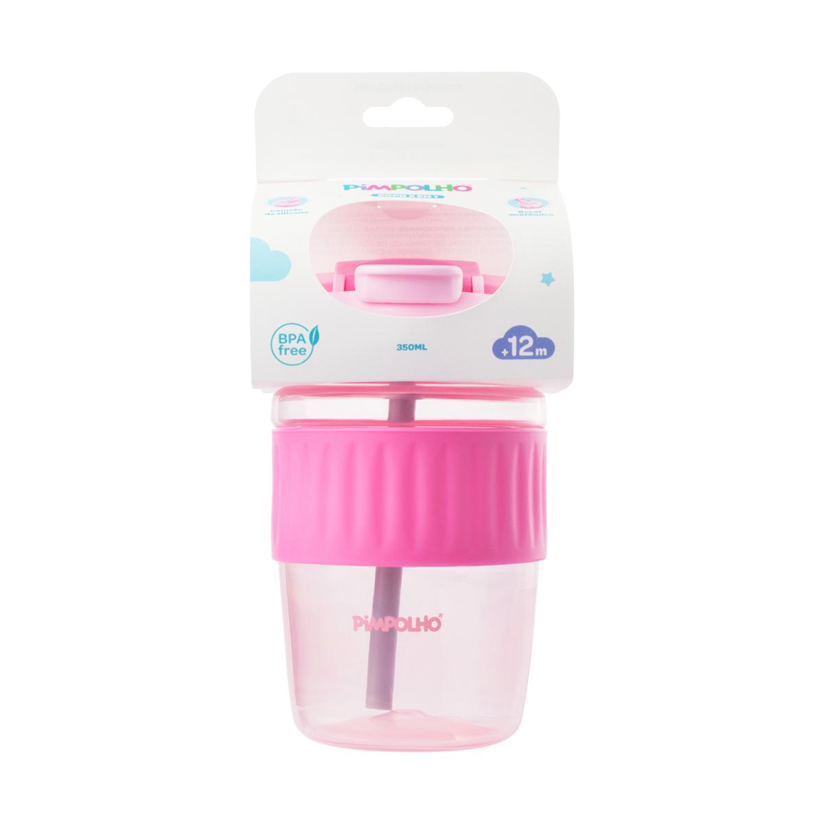 Copo 2 Em 1 Infantil Canudo E Bico 350ml Pimpolho