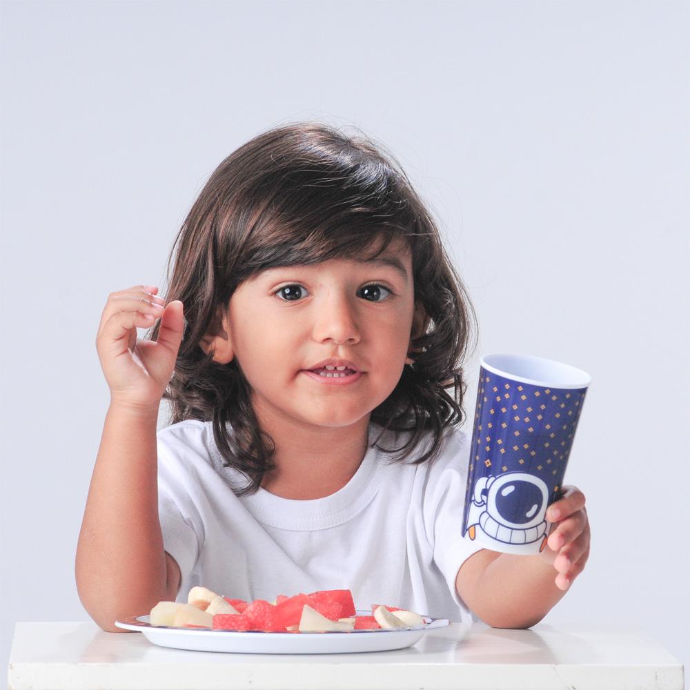 Kit Alimentação Infantil Pimpolho 3 peças Prato Tigela Copo
