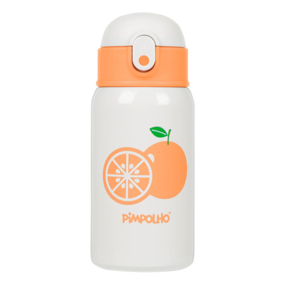 Garrafa Térmica Pimpolho Inox 400ml Com Canudo Infantil