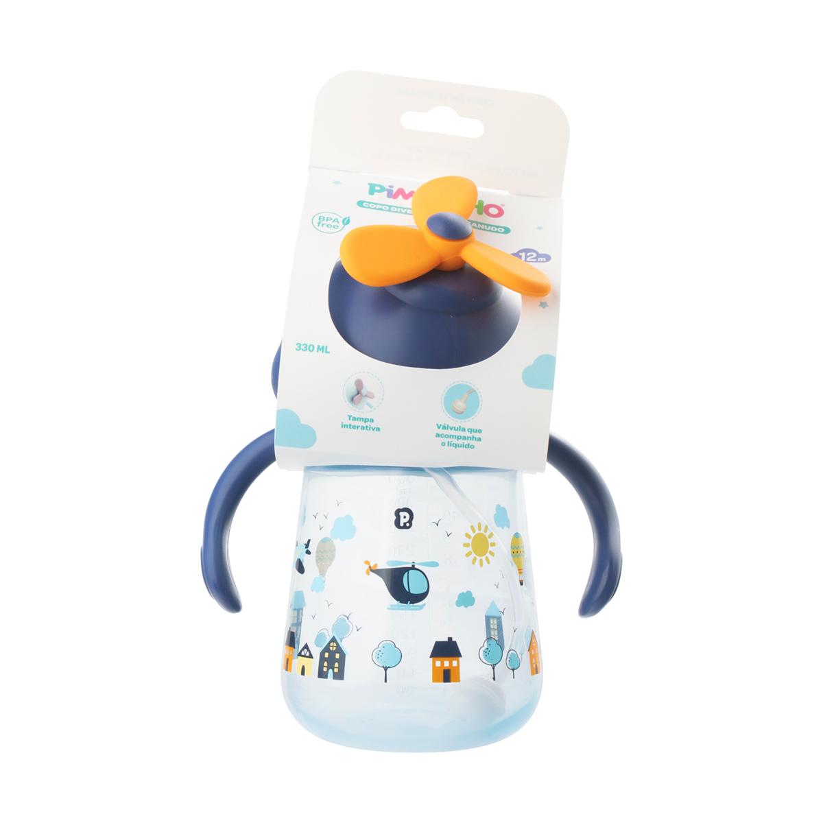 Copo Divertido Com Hélice 330ml Infantil Pimpolho