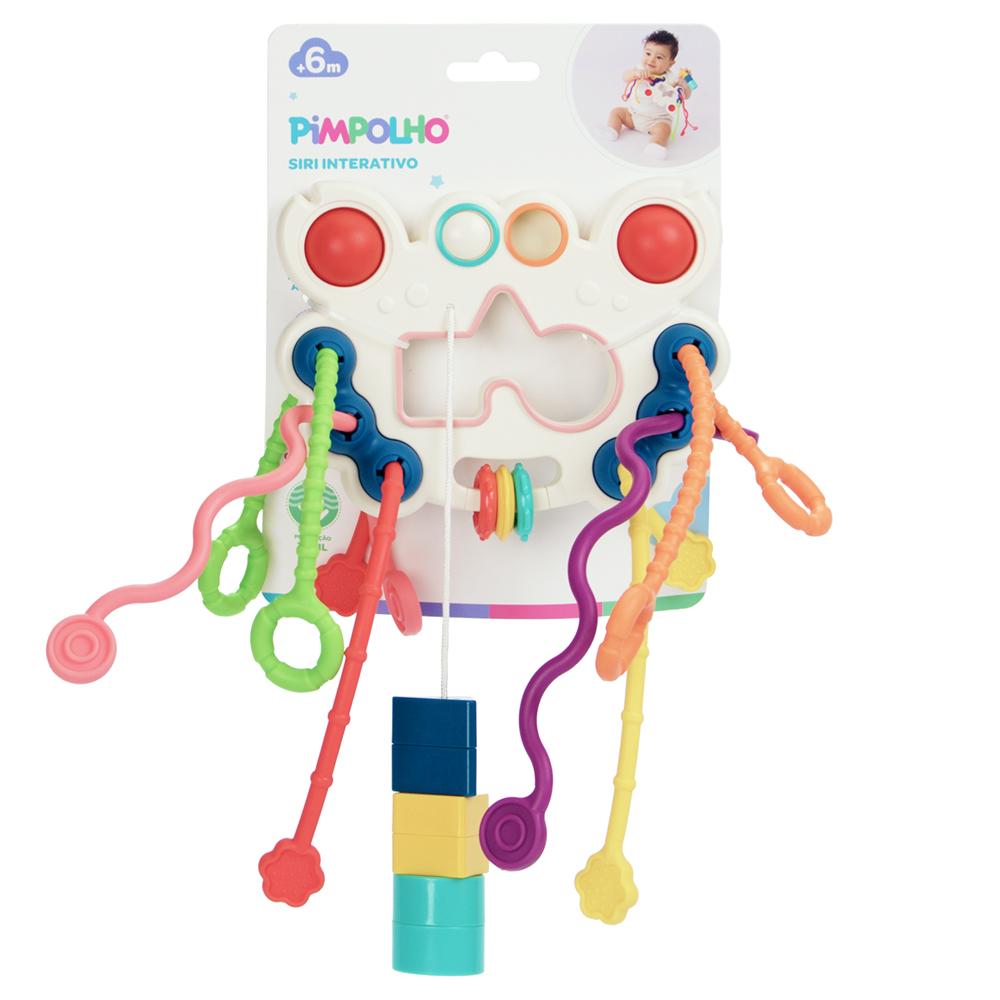 Brinquedo Sensorial Bebê Puxador Cordão Chocalho Pimpolho