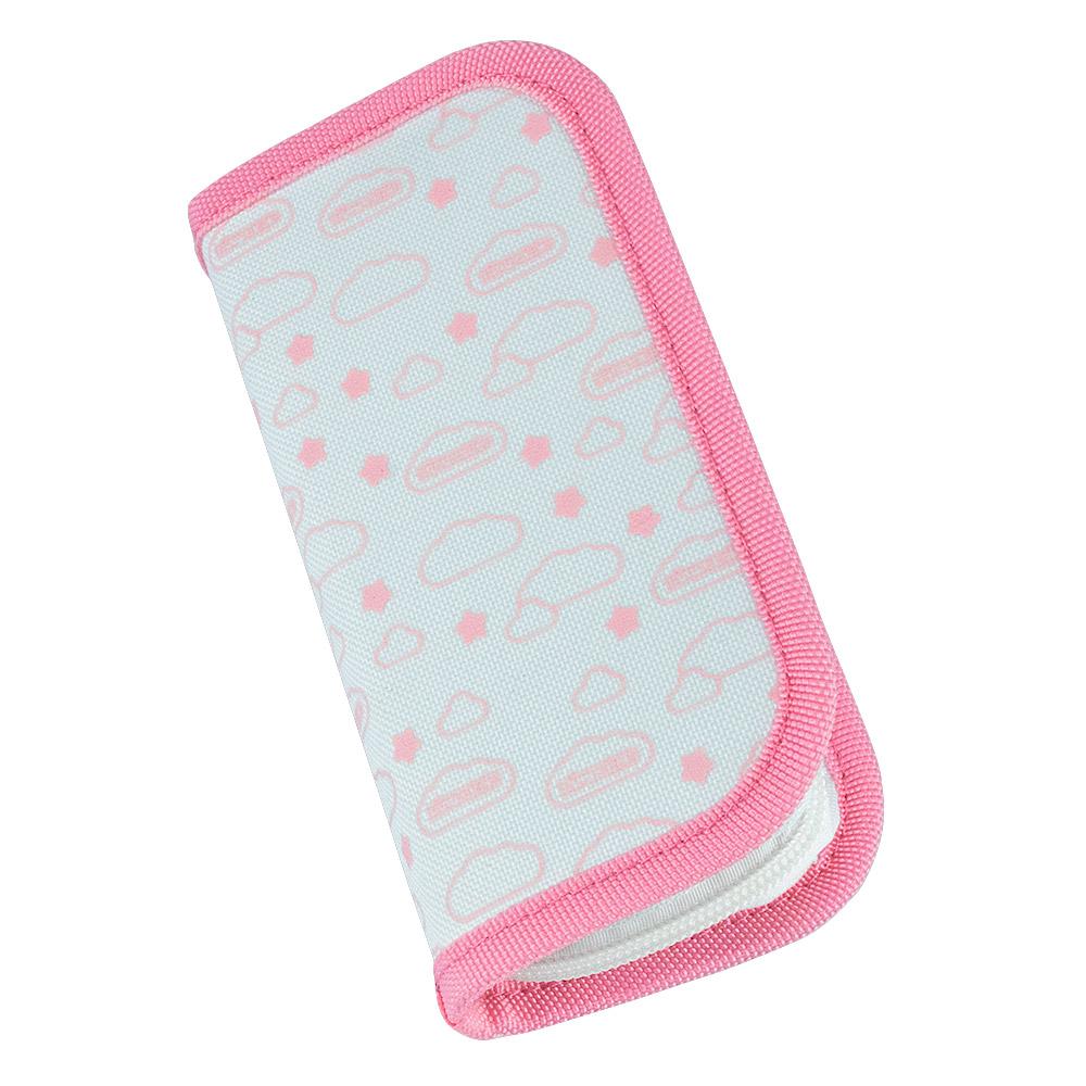 Kit Higiene Bebê 5 Peças Com Nécessaire Escova Pente Tesoura Cortador Lixa Vidro Rosa Azul Cinza Pimpolho