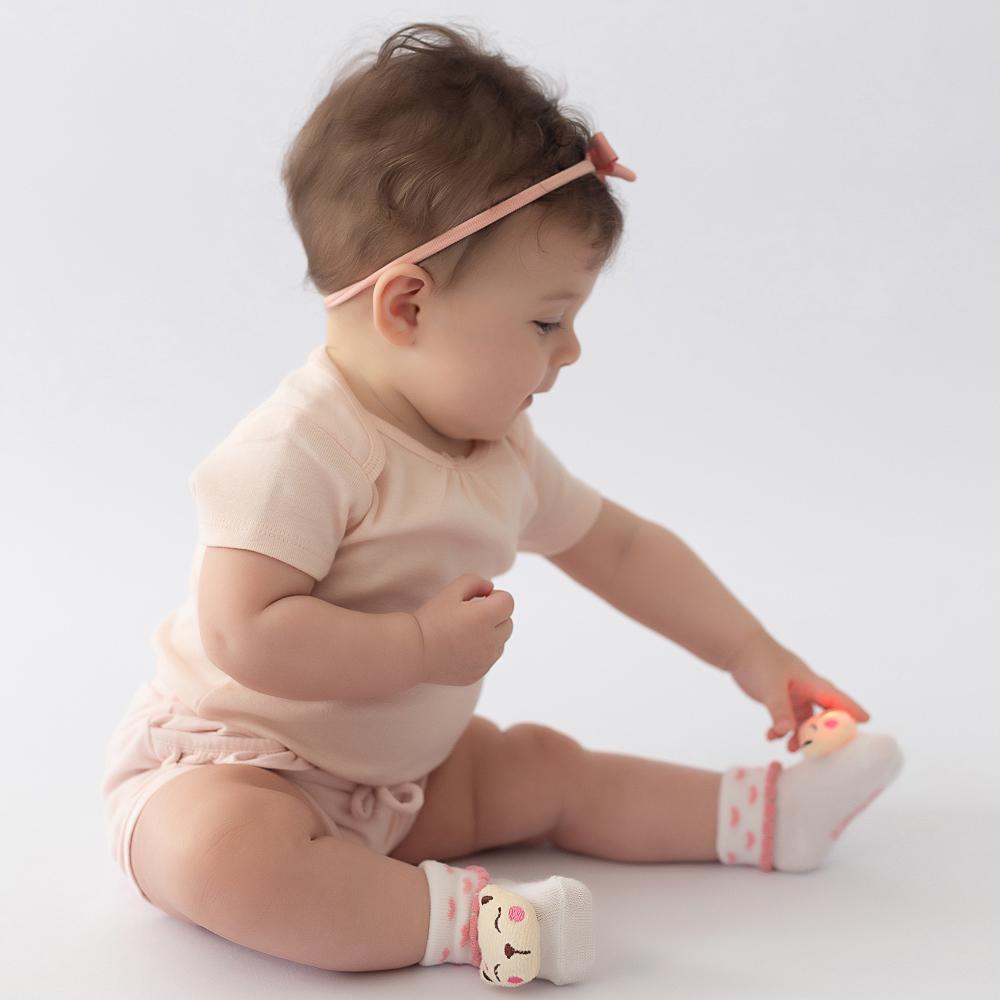 Meia Bichinho Bebe Pimpolho Led 00-15 Brilha