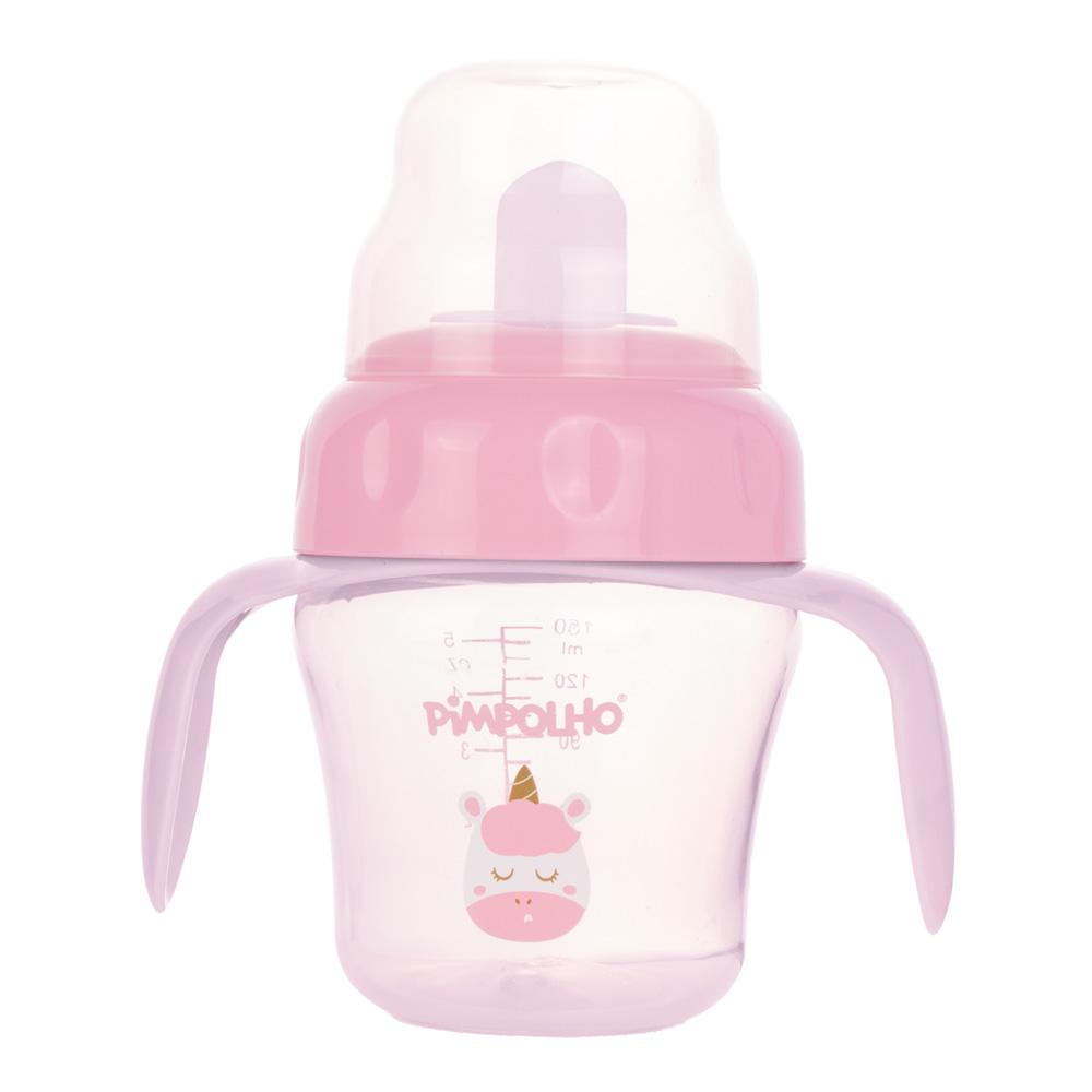 Copo Treinamento Infantil Pimpolho Alça Bico Flexível 150ml