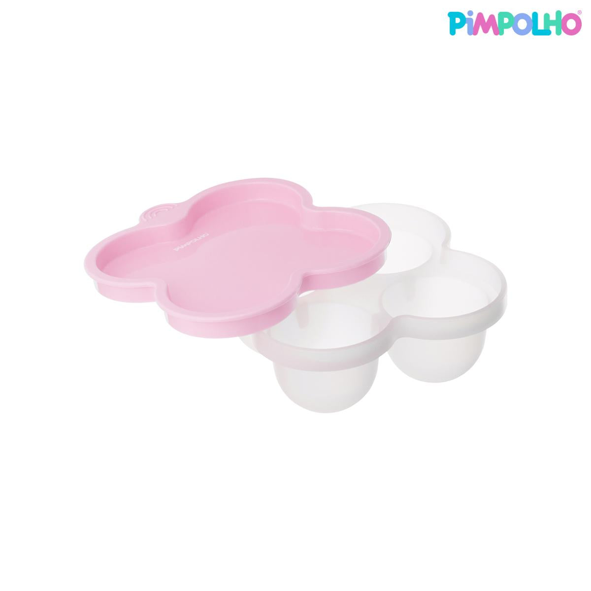 Porta Papinha De Silicone Com Tampa Para Congelar 240ml Fem Pimpolho