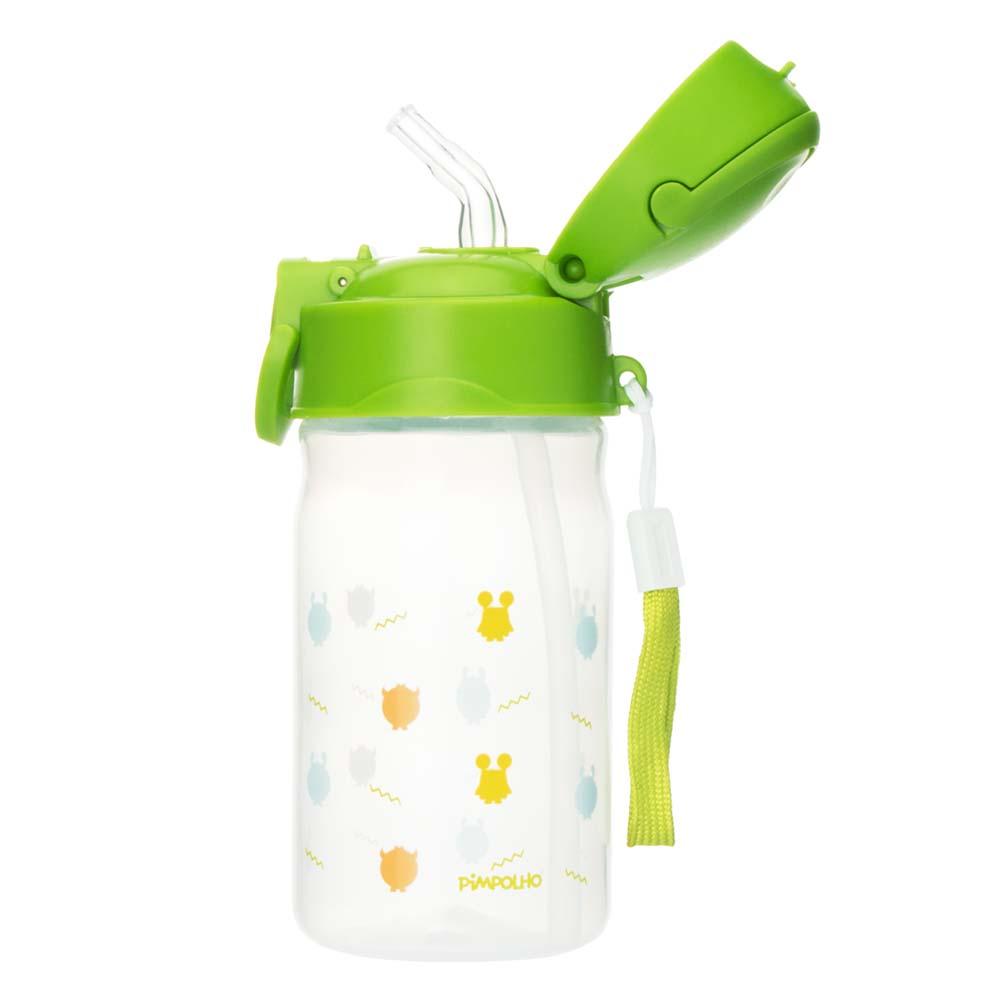 Copo Infantil Com Canudo Silicone 370ml Pimpolho