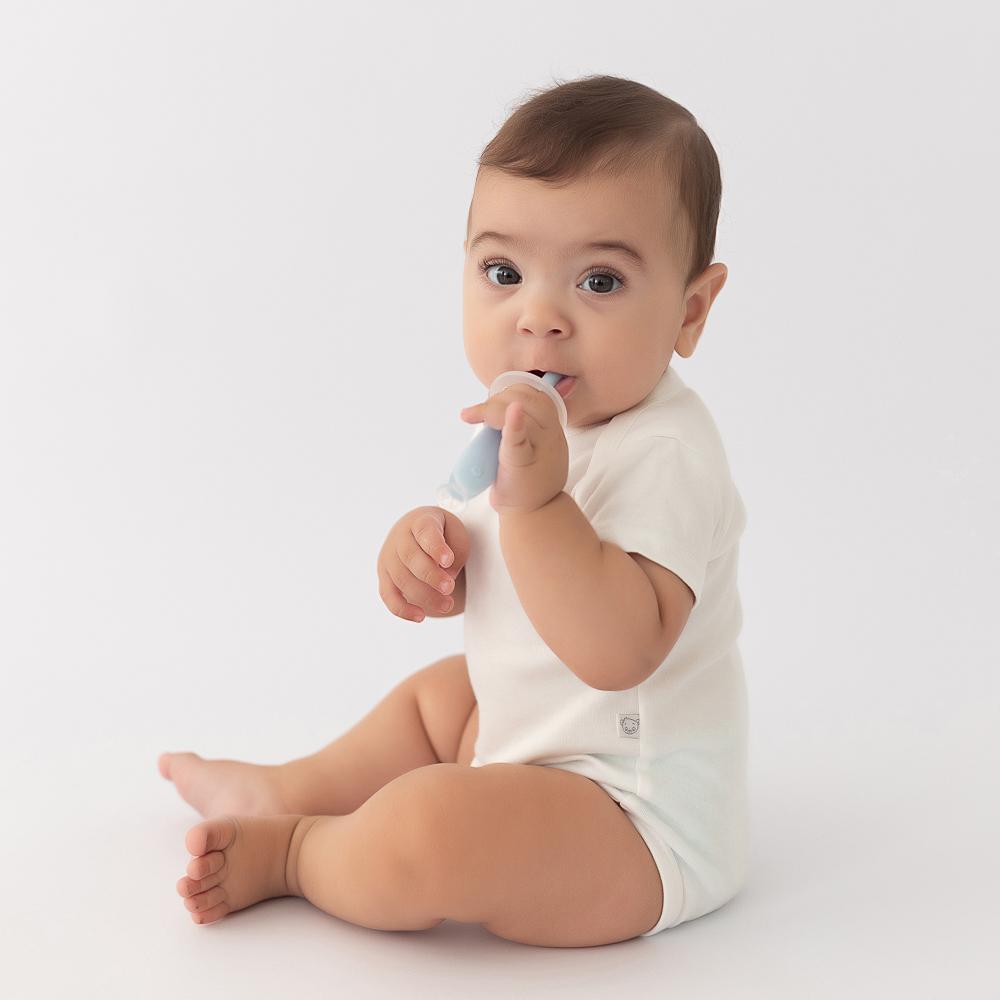 Massageador Gengiva Infantil Silicone Com Ventosa Pimpolho
