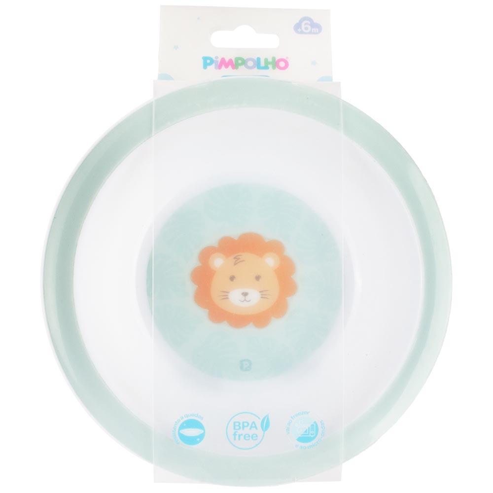 Prato Tigela Pimpolho Infantil Individual Girafa Leão