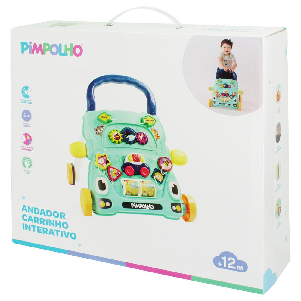 Andador Empurrador Infantil Com Som Interativo Pimpolho