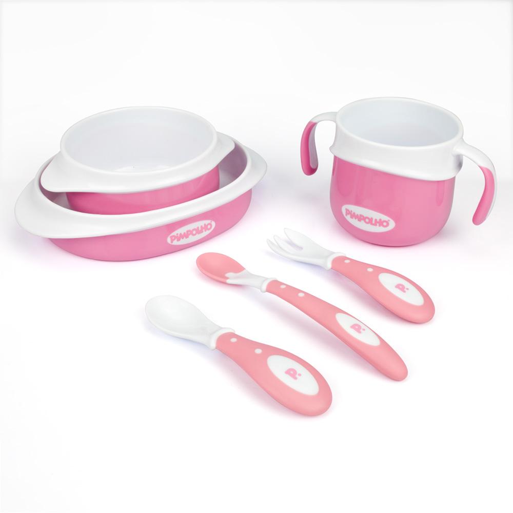 Kit Alimentação Bebê 6 Peças Pimpolho BPA Free