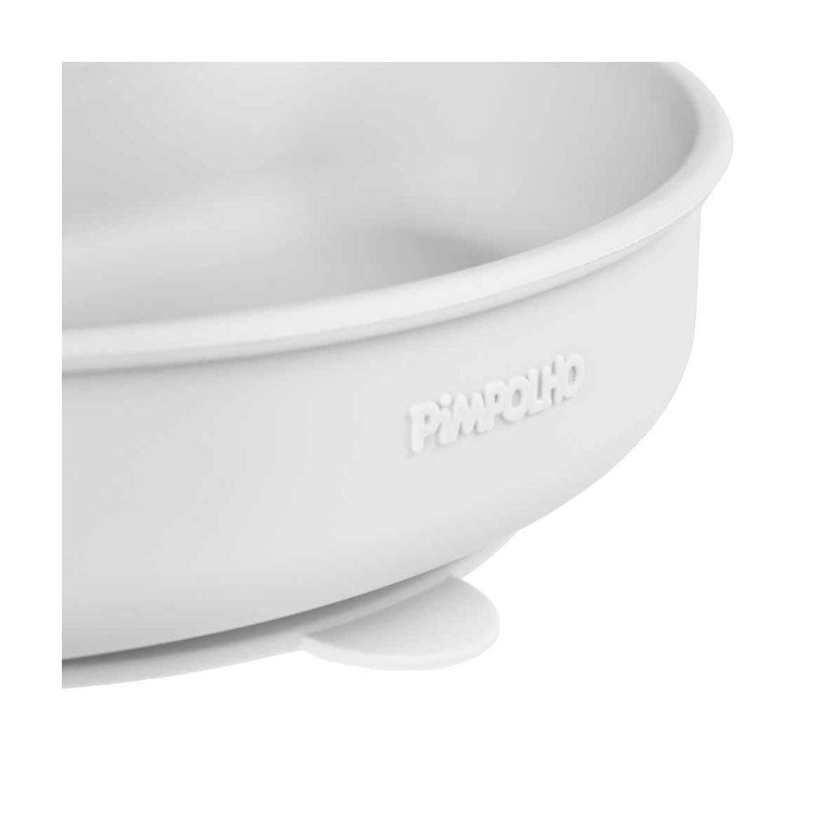 Prato Infantil Silicone Com Divisória Ventosa Soft Pimpolho