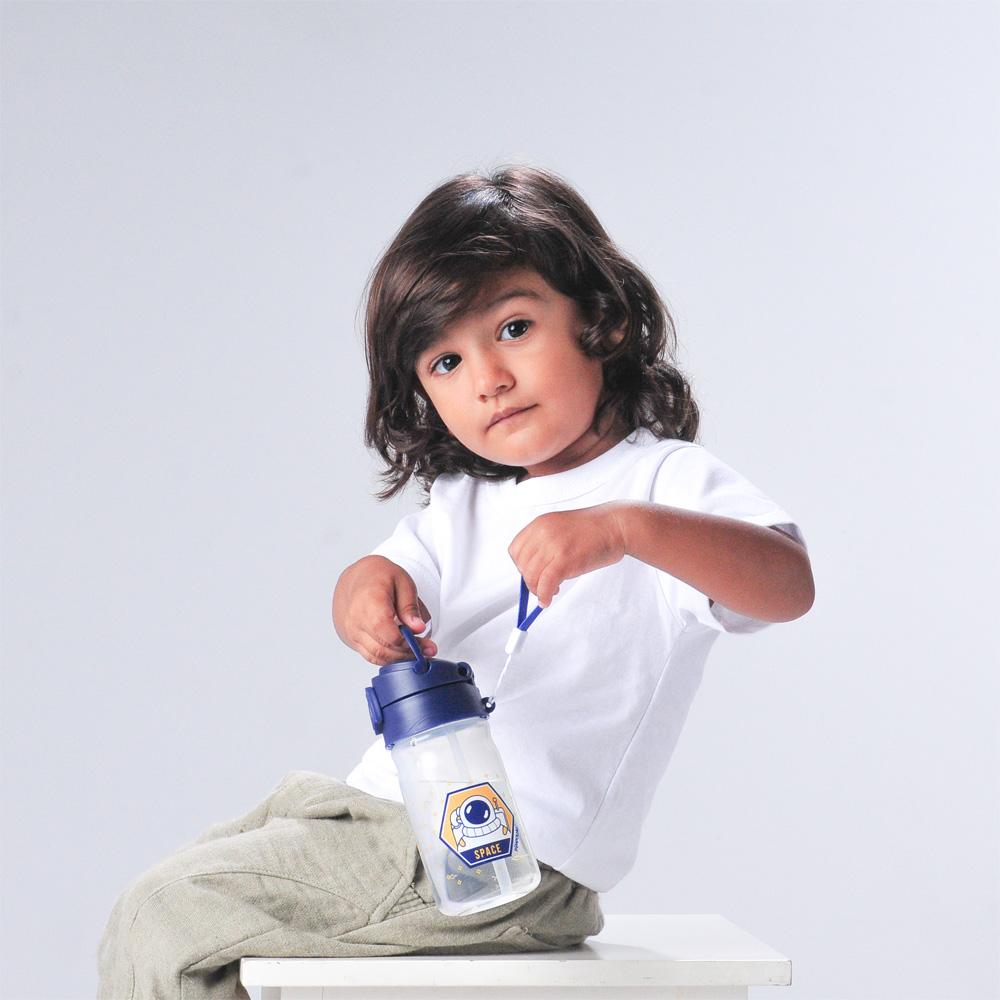 Copo Infantil Com Canudo Silicone 370ml Pimpolho