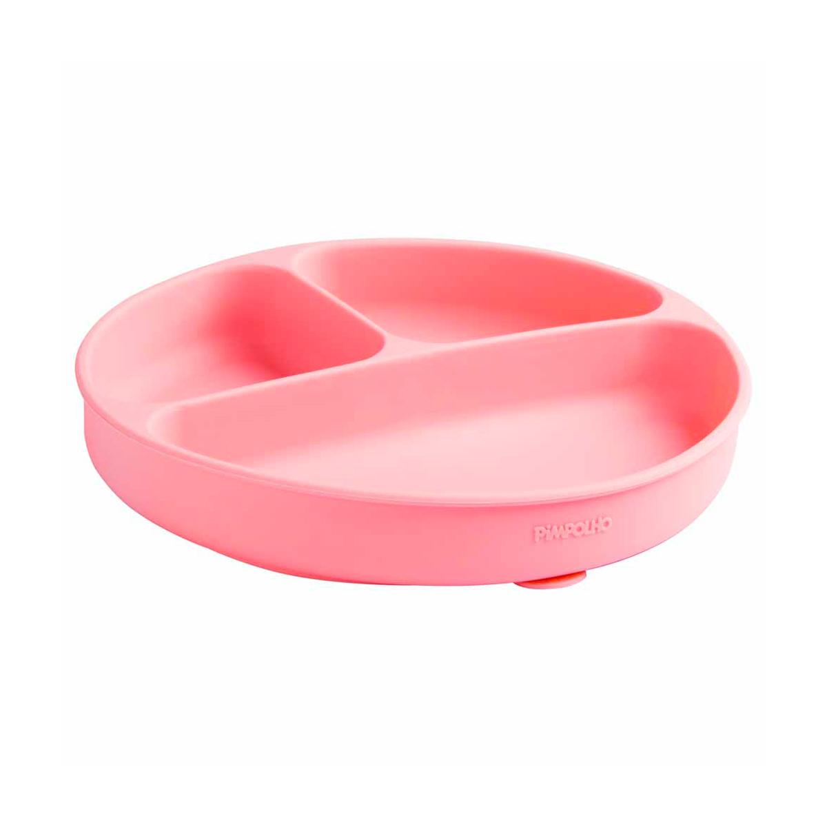 Prato Infantil Silicone Com Divisória Ventosa Soft Pimpolho