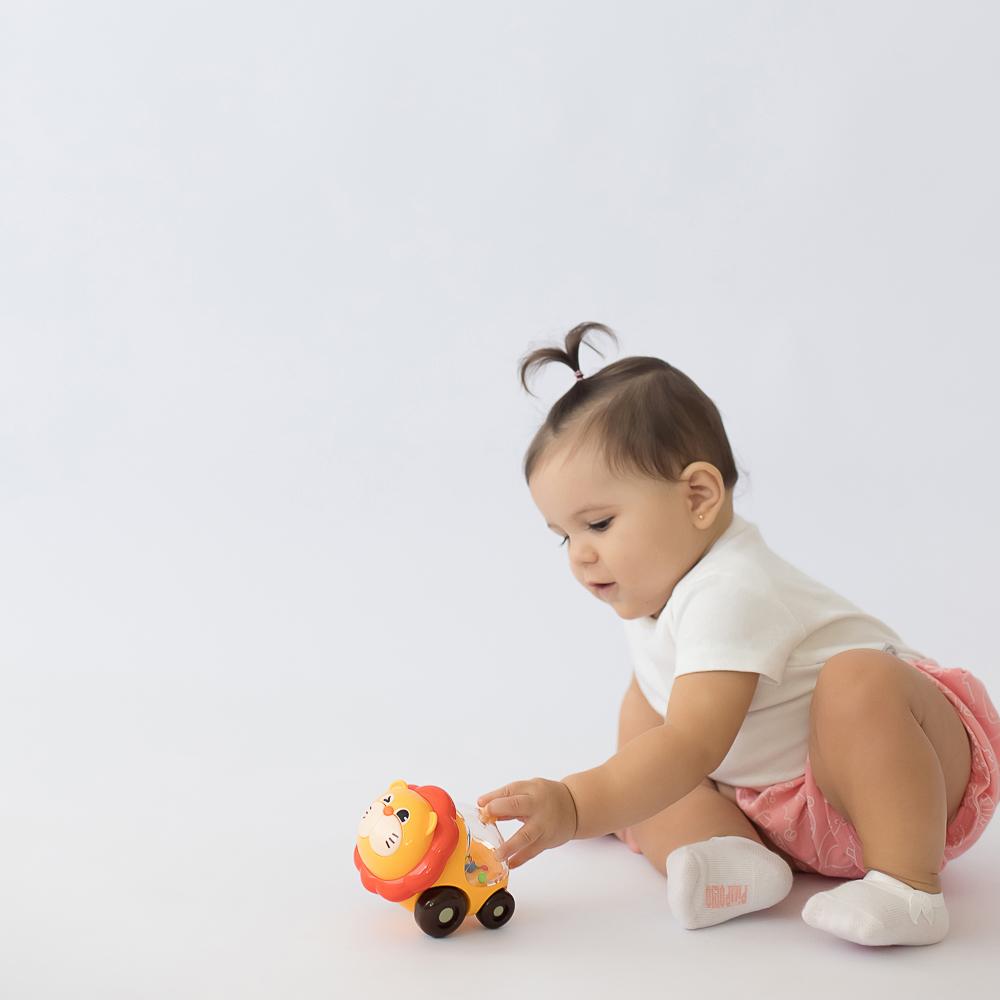 Chocalho Carrinho Pimpolho Infantil Leão 0-24 meses