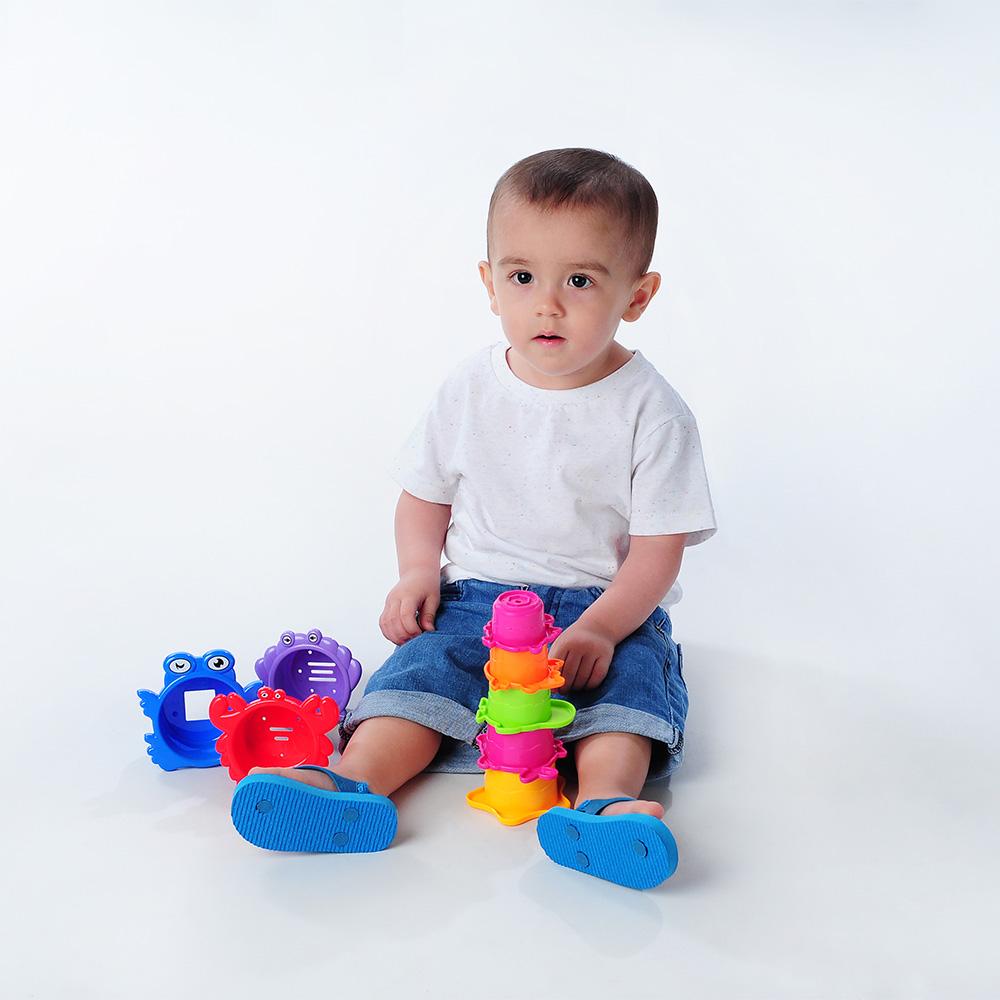 Copos De Empilhar Bichinhos Infantil Pimpolho Colorido