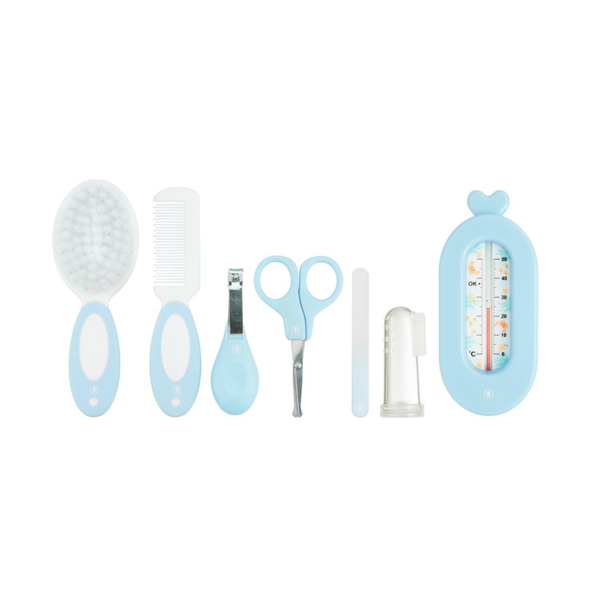 Kit Higiene Cuidados Saúde Bebê 7 Pçs C Termômetro Pimpolho