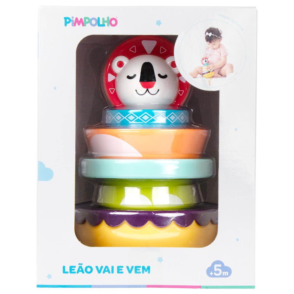 Brinquedo Leão Vai E Vem Colorido Pimpolho