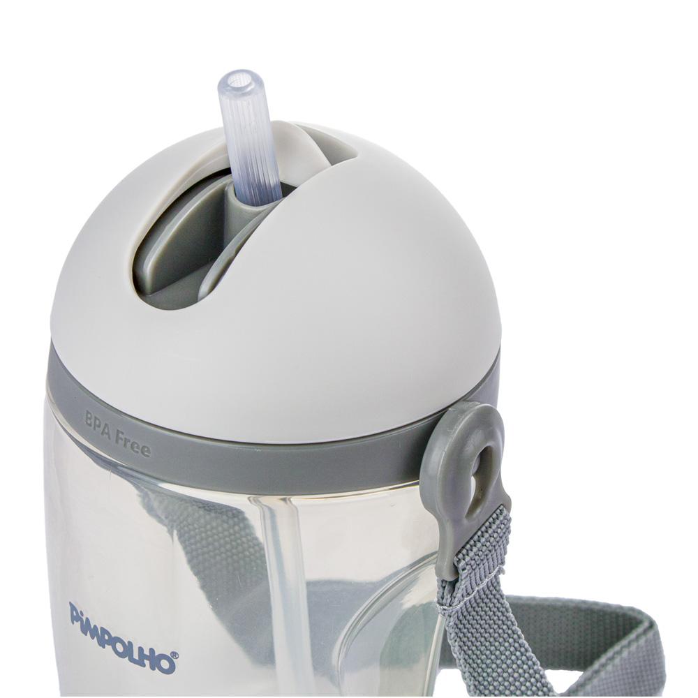 Copo Inclinado Infantil Pimpolho C Canudo Cordinha 380ml