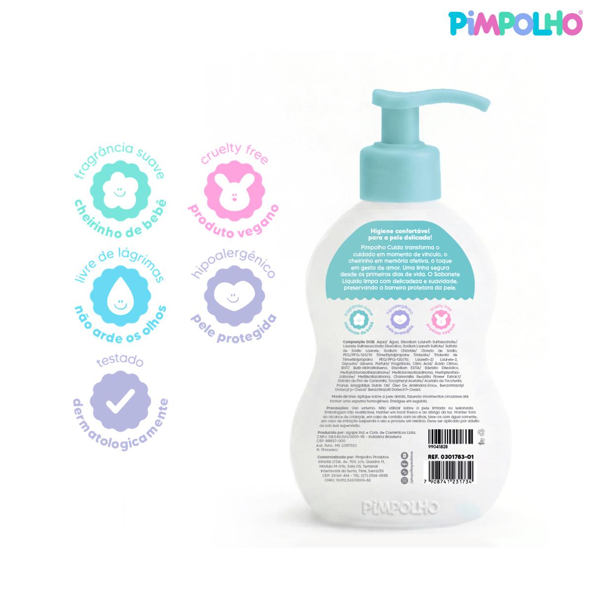 Sabonete Líquido Infantil Pimpolho 250ml Vitamina E