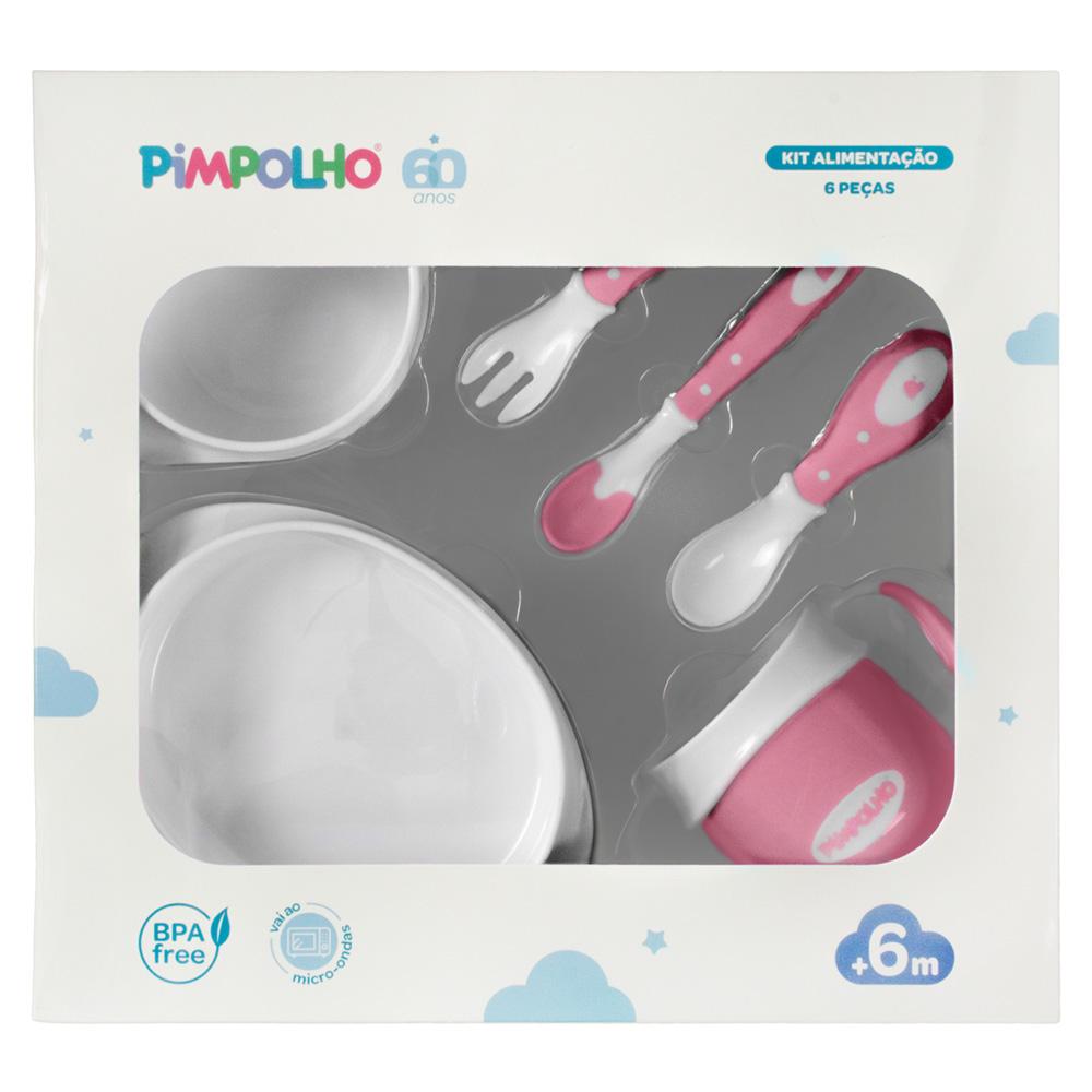 Kit Alimentação Bebê 6 Peças Pimpolho BPA Free