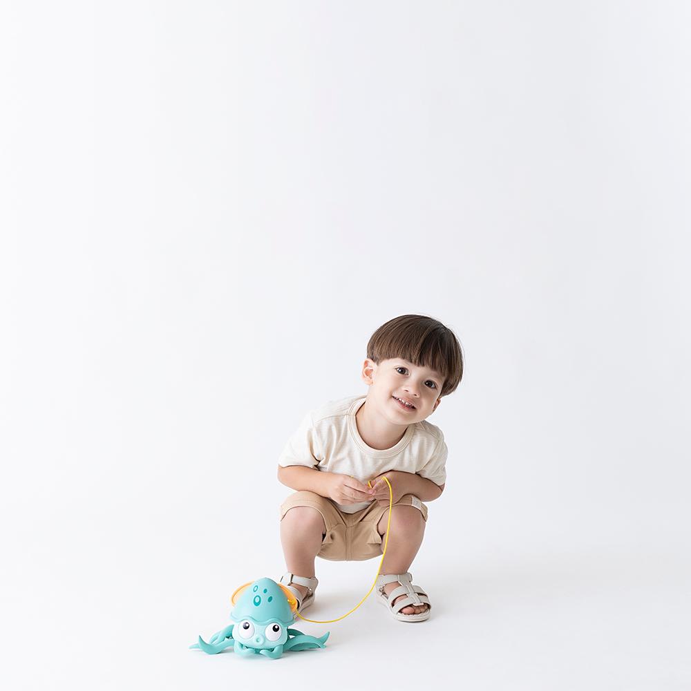 Brinquedo de Banho Polvo Deslizante Infantil Pimpolho Verde