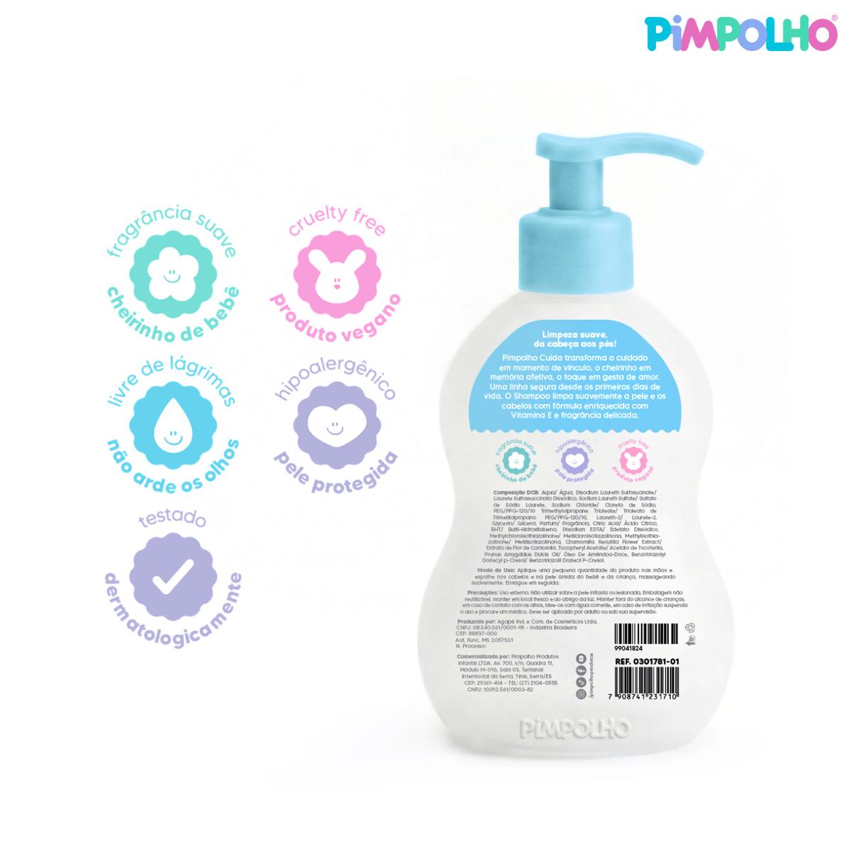 Shampoo da Cabeça aos Pés Pimpolho 250ml Vitamina E