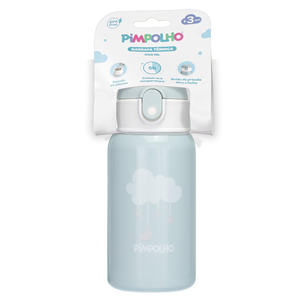 Garrafa Térmica Pimpolho Inox 400ml Com Canudo Infantil