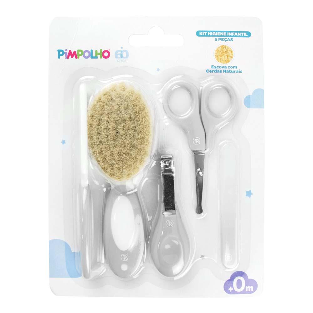 Kit Higiene Com Cerdas Naturais C 5 Peças Infantil Pimpolho