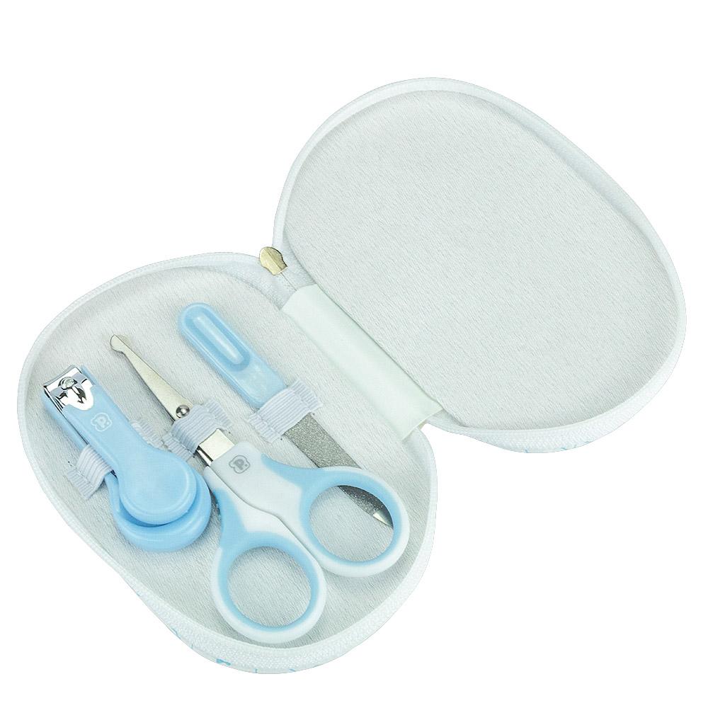 Kit Cuidados Bebê 3 Pçs Necessaire Tesoura Lixa Pimpolho