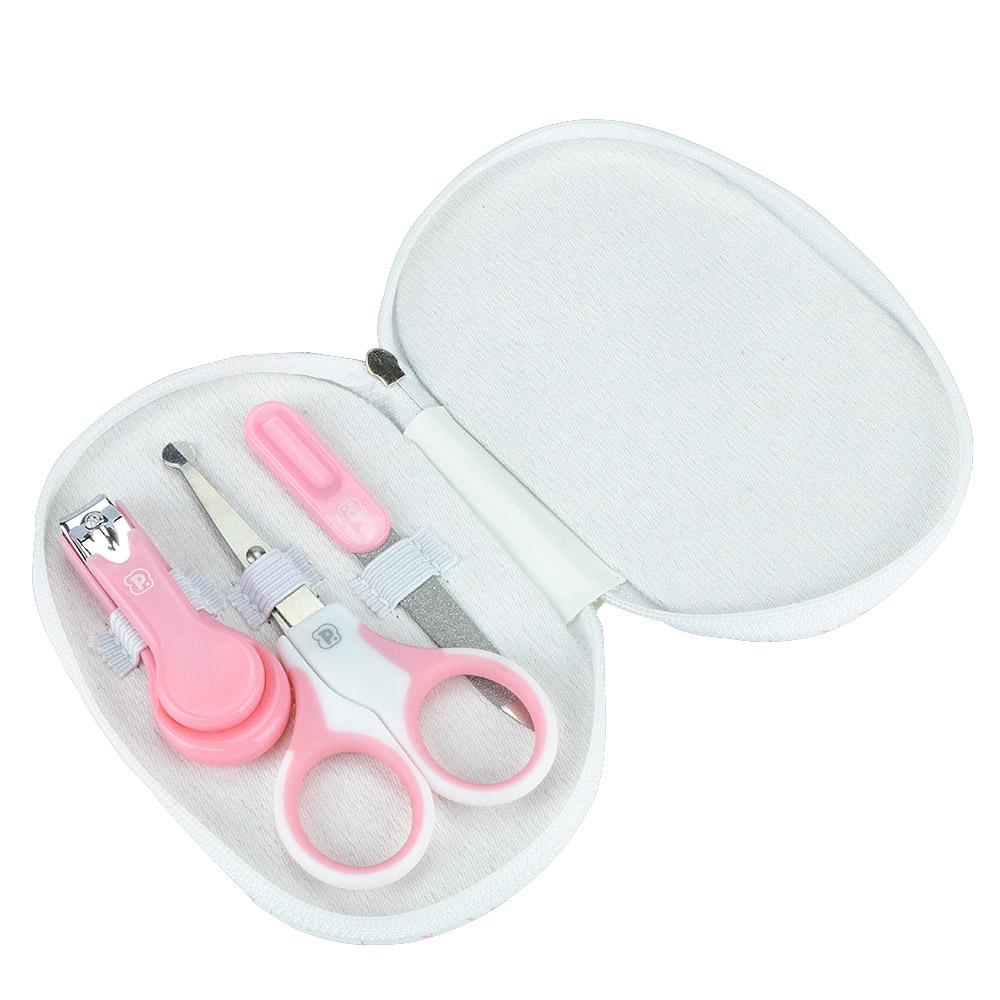 Kit Cuidados Bebê 3 Pçs Necessaire Tesoura Lixa Pimpolho