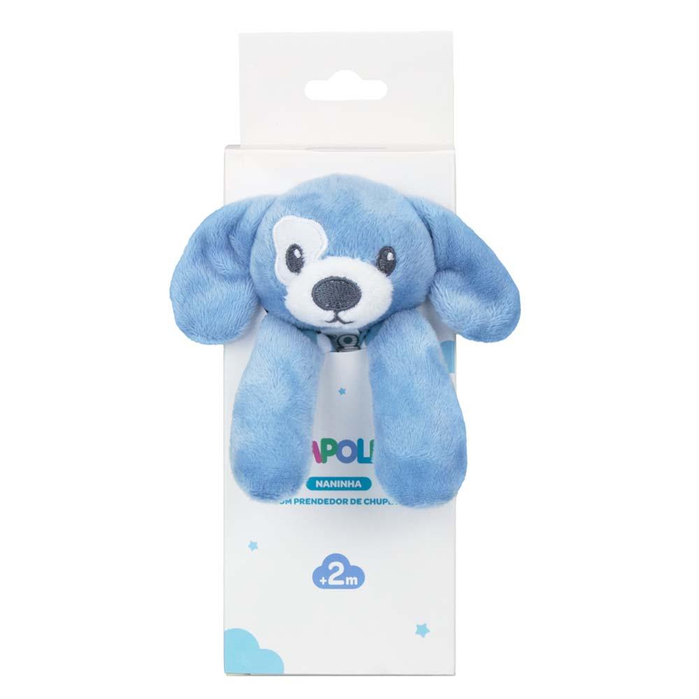 Naninha C Prendedor Chupeta Pimpolho Cachorro Azul Fofinho