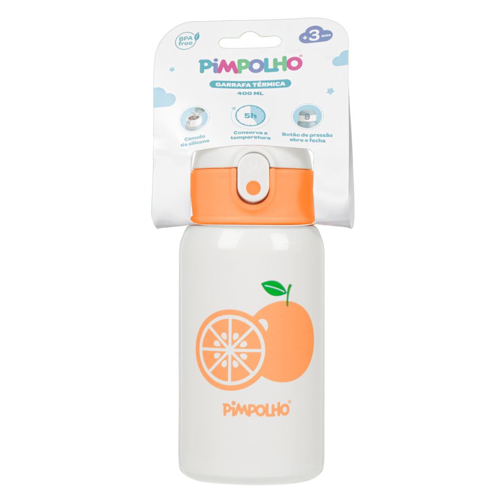 Garrafa Térmica Pimpolho Inox 400ml Com Canudo Infantil