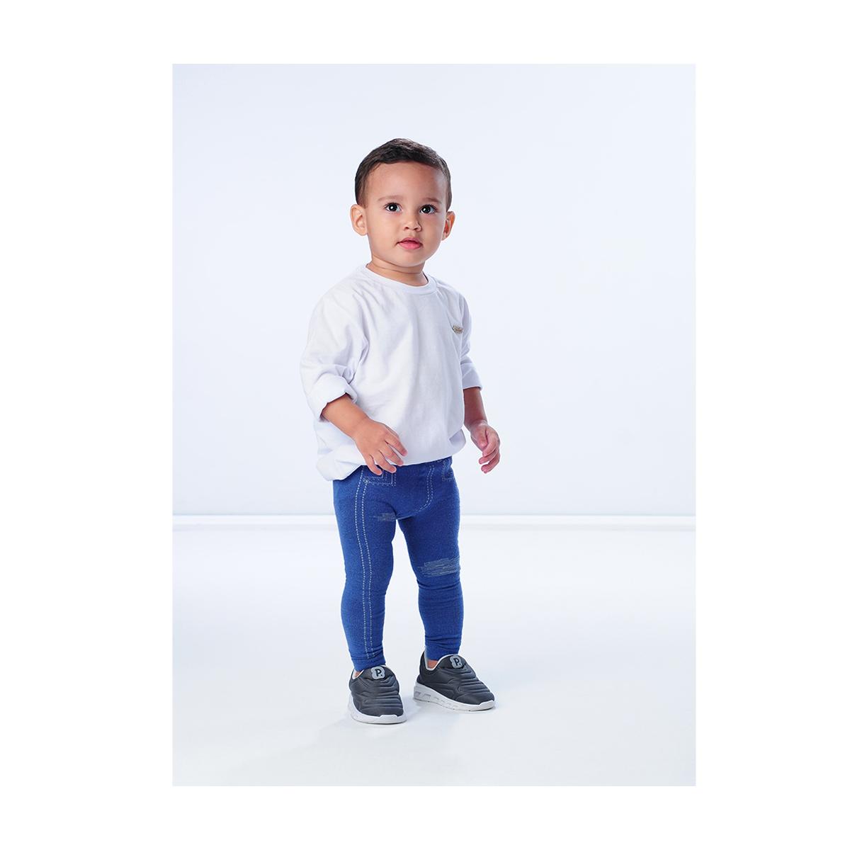 Calça Legging Jeans Infantil Bebê 06 a 24 Meses Pimpolho