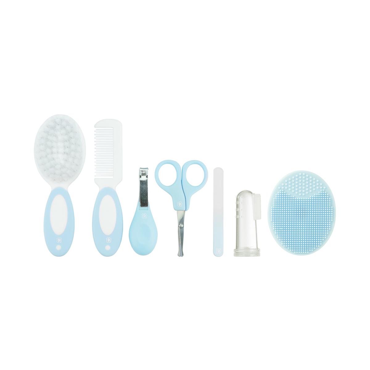 Kit Higiene Cuidados Saúde Bebê 7 Pçs Com Bucha Pimpolho