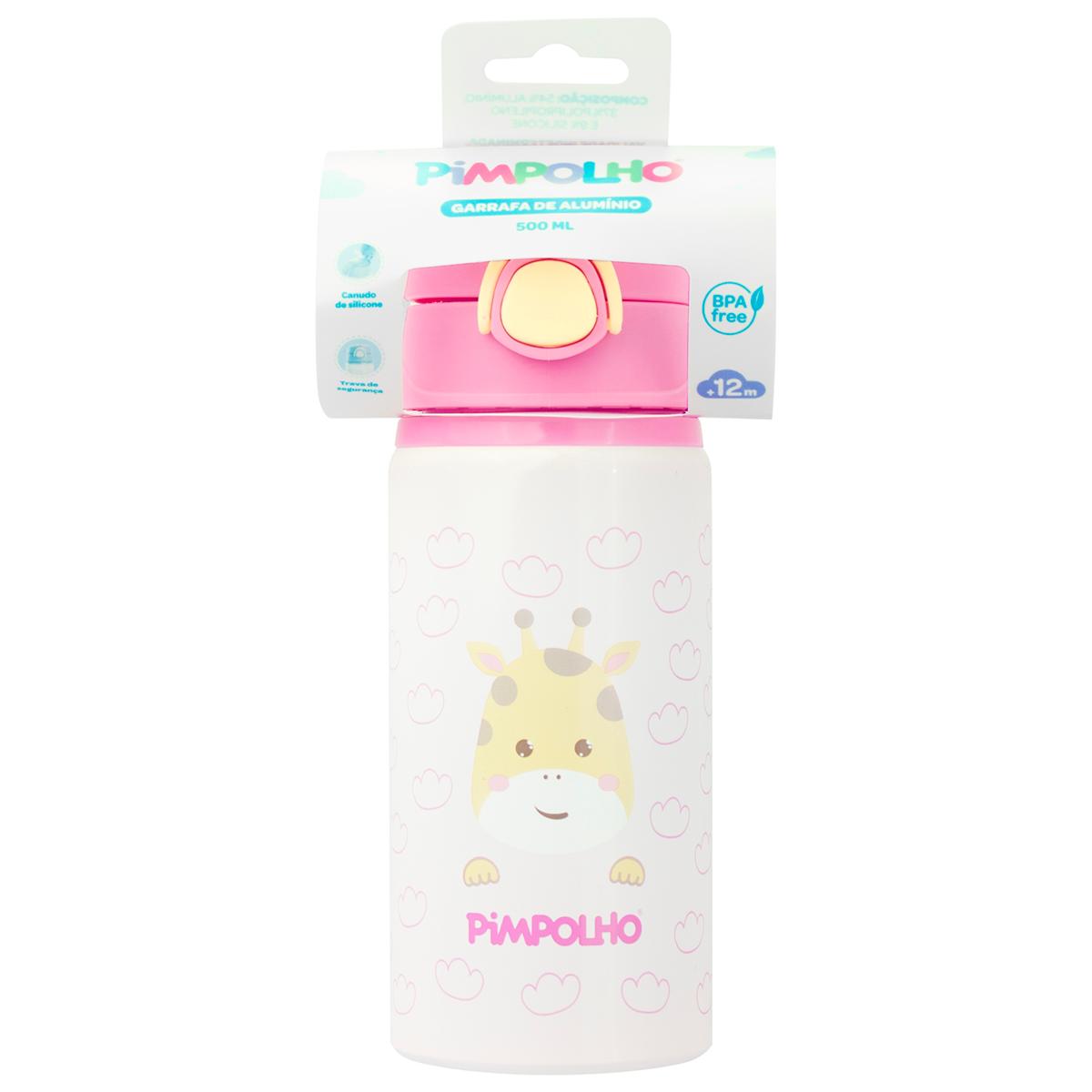 Garrafa De Alumínio Infantil 500ml Pimpolho BPA Free