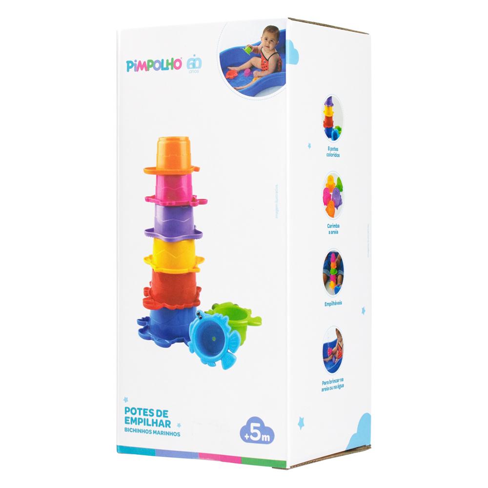 Copos De Empilhar Bichinhos Infantil Pimpolho Colorido