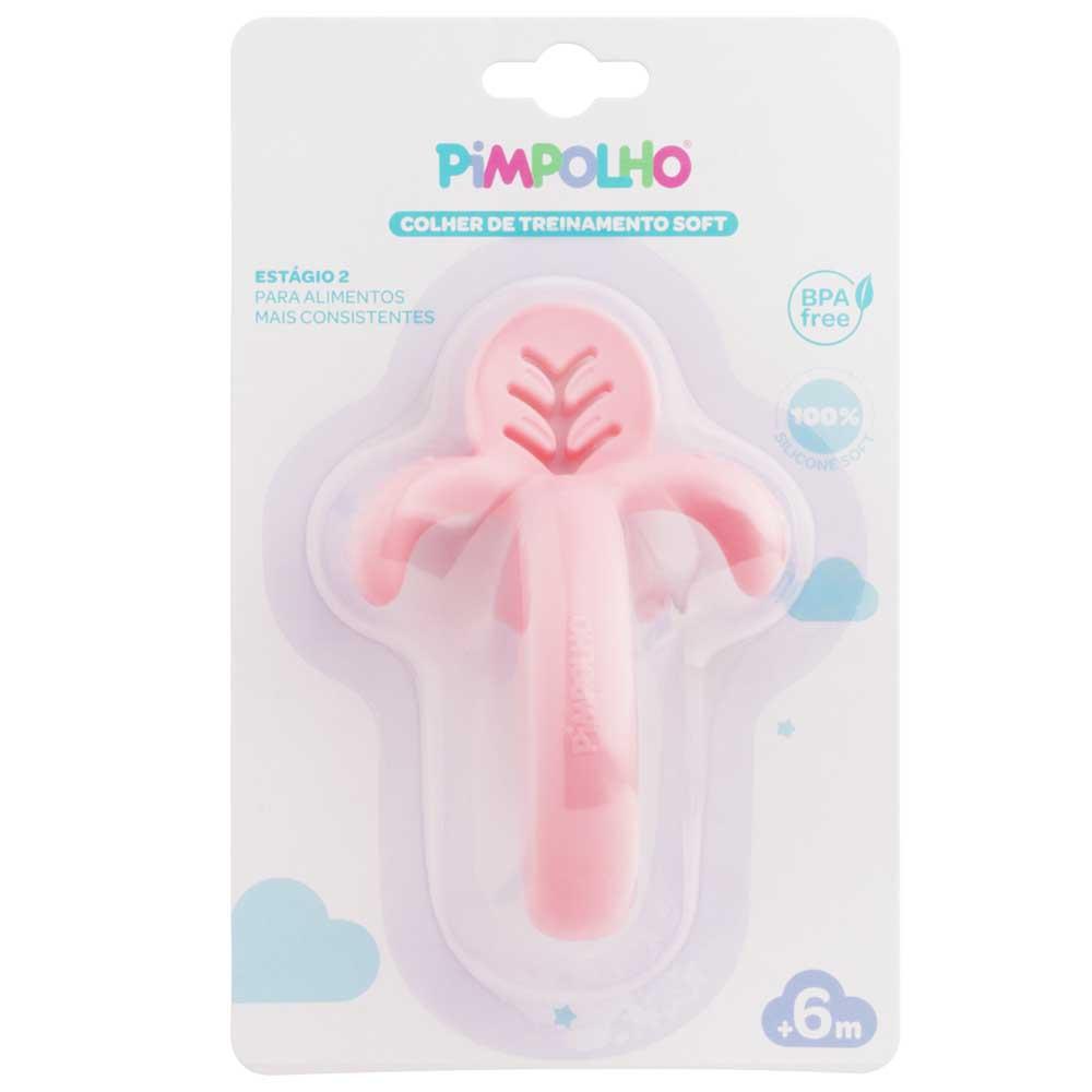Colher De Treinamento Silicone Soft Rosa Feminino Pimpolho