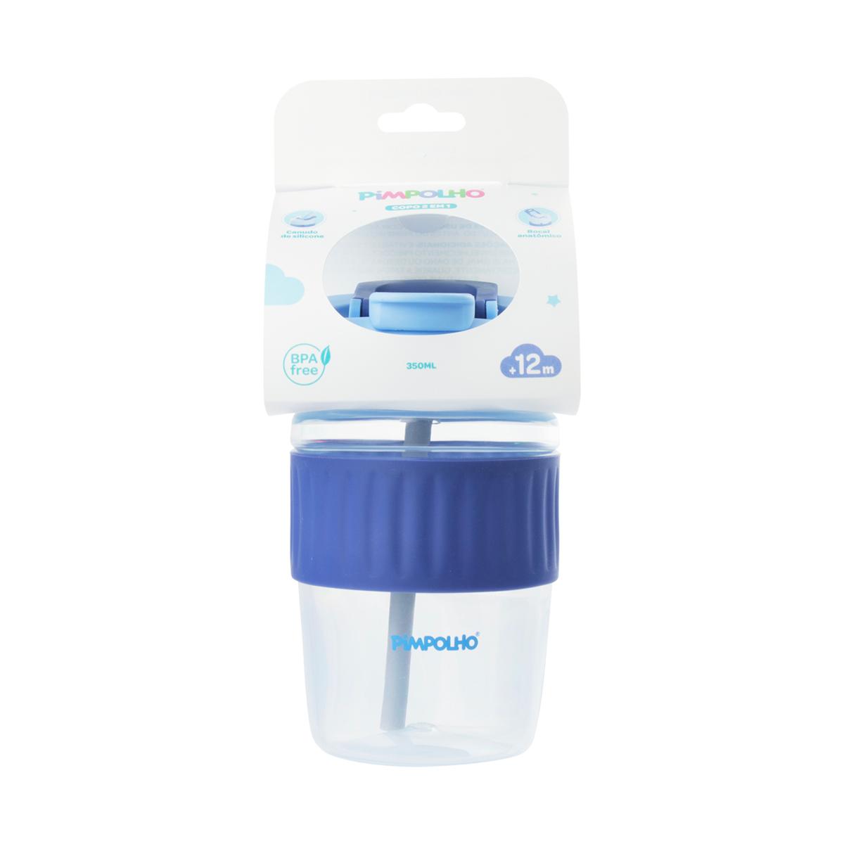 Copo 2 Em 1 Infantil Canudo E Bico 350ml Pimpolho