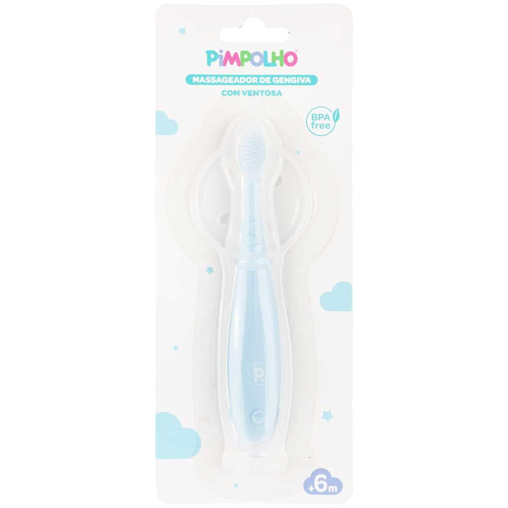 Massageador Gengiva Infantil Silicone Com Ventosa Pimpolho