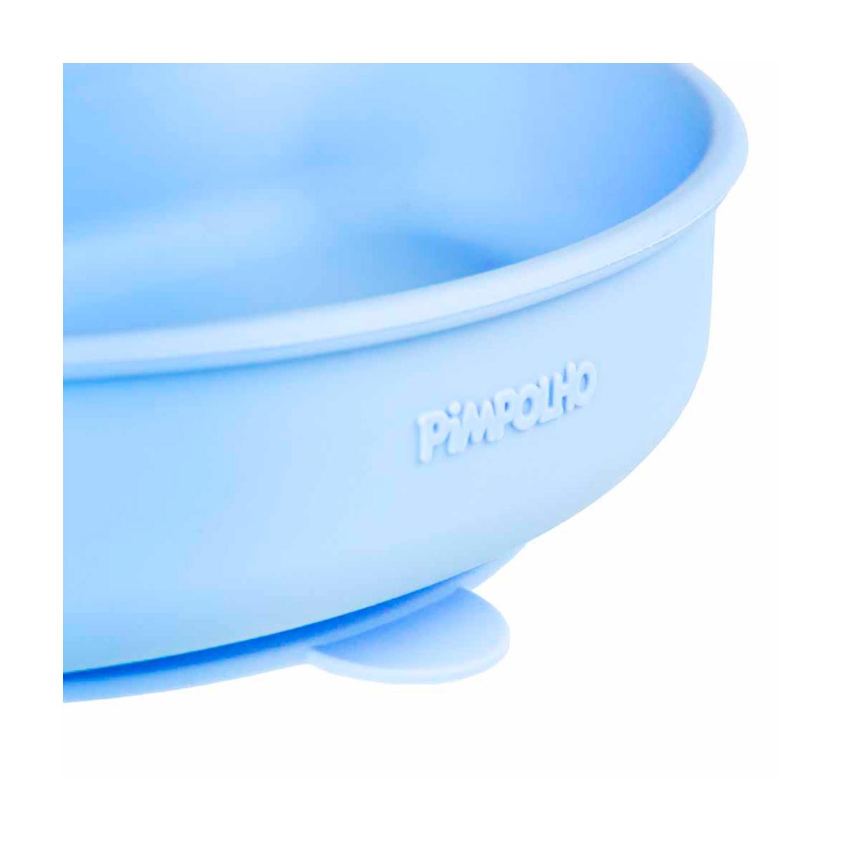 Prato Infantil Silicone Com Divisória Ventosa Soft Pimpolho