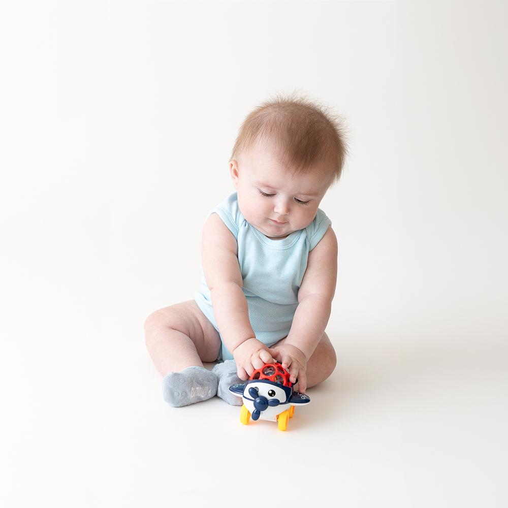 Brinquedo Chocalho Infantil Avião Colorido Pimpolho