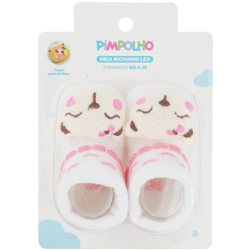 Meia Bichinho Bebe Pimpolho Led 00-15 Brilha