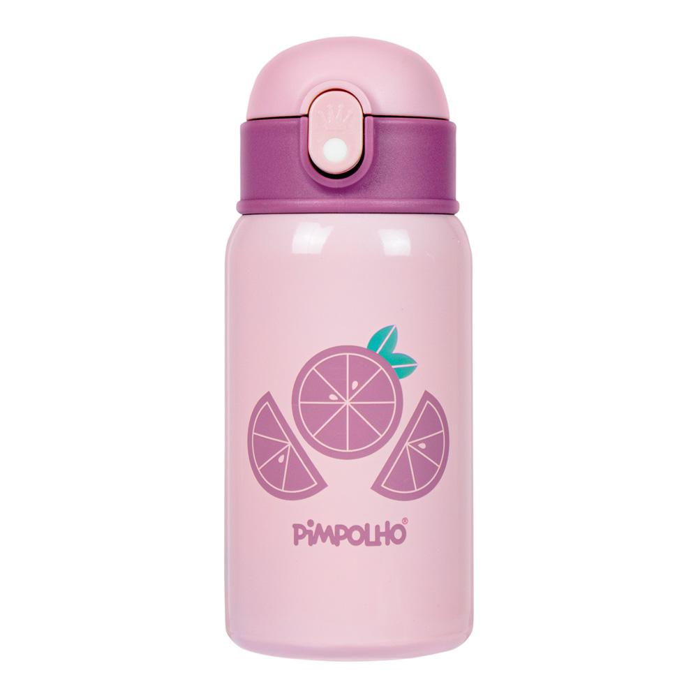 Garrafa Térmica Pimpolho Inox 400ml Com Canudo Infantil