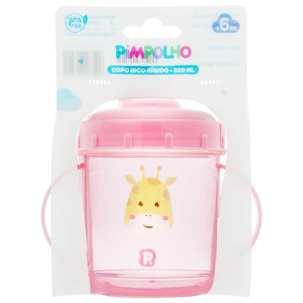 Copo Infantil Pimpolho Bico Rígido 220ml Alça Anatômico
