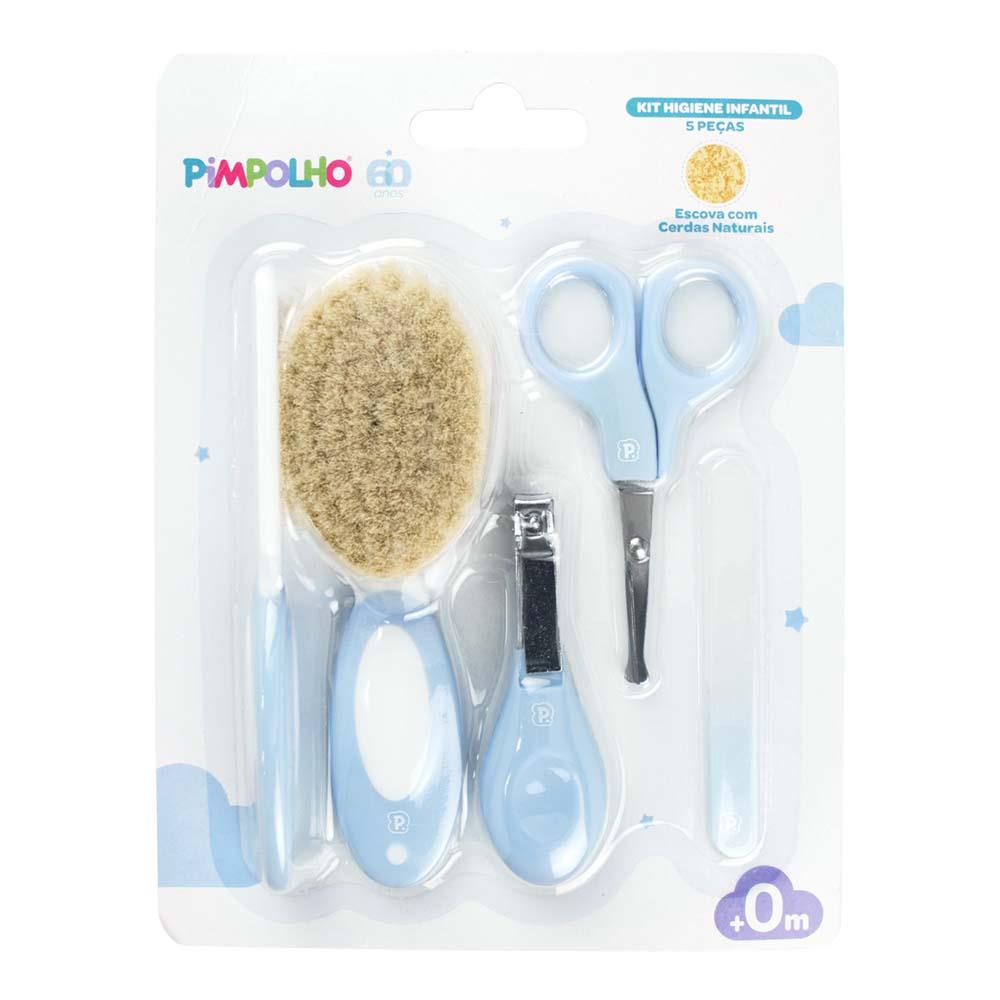 Kit Higiene Com Cerdas Naturais C 5 Peças Infantil Pimpolho
